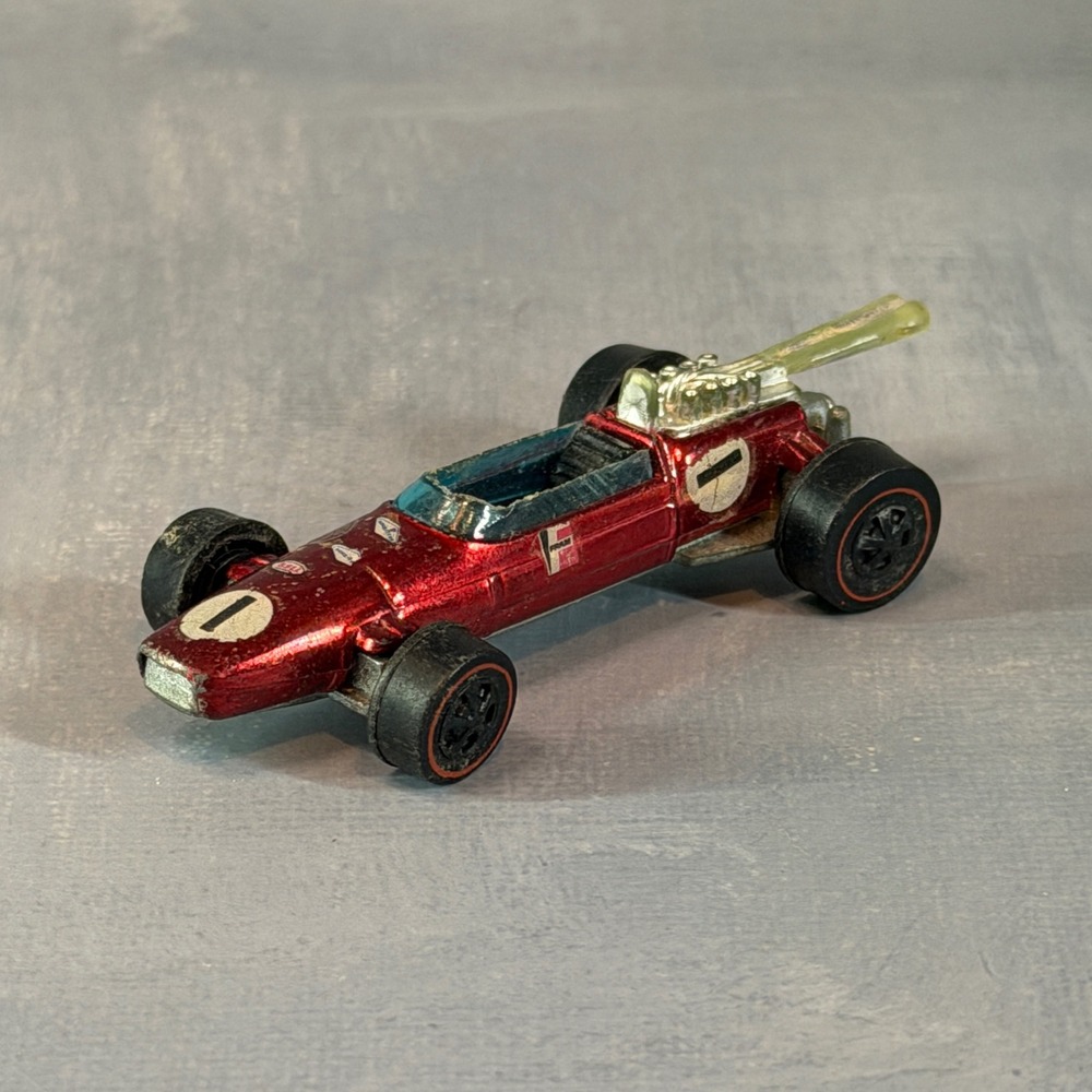 Hot Wheels 1969 Redline Brabham-Repco F1 Red Spectraflame Hong Kong 1:64